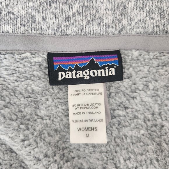 NWOT Patagonia Better Sweater Knit Fleece Heather Grey Coat with Tailored Waist - Picture 5 of 7